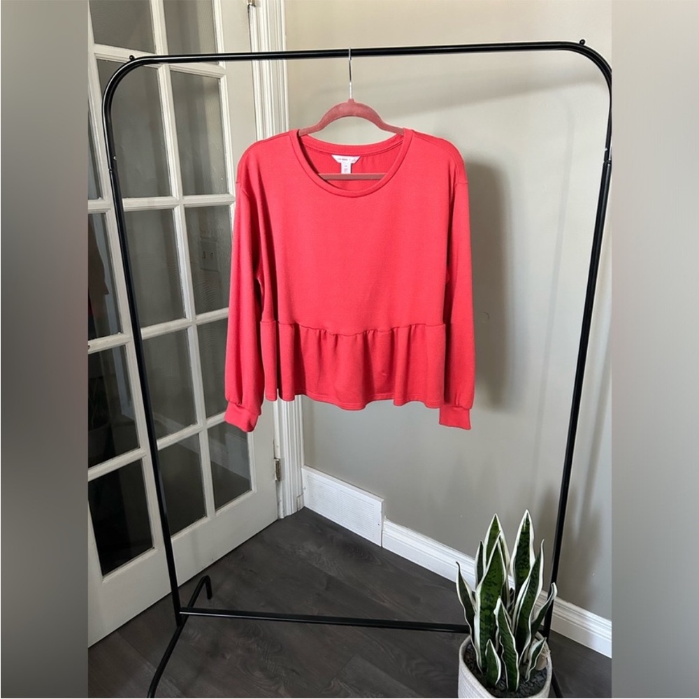 Joe Fresh x Jillian Peplum LS Top (L) - Picture 3 of 6